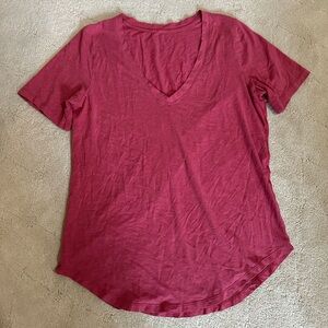 Lululemon Athletica Pink Relaxed Short Sleeve Tee